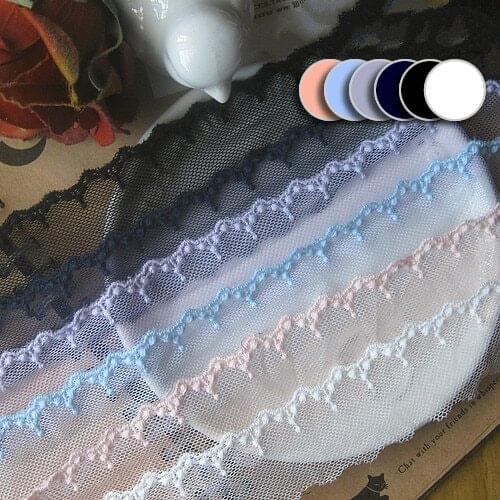 10Yard/Lot Cotton Mesh Yarn Embroidery Lace Trim 2.5CM Dress Clothes Headdress DIY Fabric Accessories