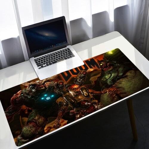 Doom Gaming Mouse Pad Large Mouse Pad Gamer Mat Computer Mousepad Rubber Mausepad Game Keyboard Desk Mat Pc Gamer Complete 40x90