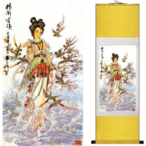 Pretty girl painting Chinese Art Painting Home Office Decoration Chinese painting art figure painting 2019072604
