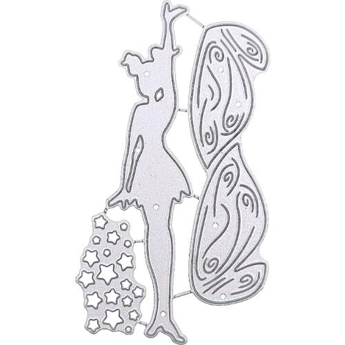 Fairy Girl Metal Cutting Dies Stencil DIY Scrapbooking Album Paper Card Template Mold Embossing Decoration