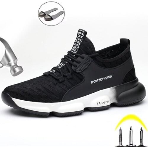 Fashionable Anti-smashing Safety Shoes Construction Site Puncture-proof Protective Shoes Lightweight and Breathable Site Shoes