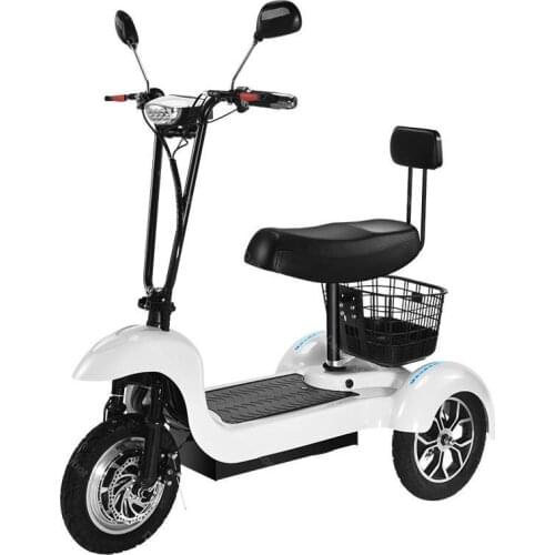 New Electric Tricycle Bicycle 3 Wheels Electric Bikes 12 Inch Carbon Steel White/Black Electric E Scooter 48V 500W 35KM/H