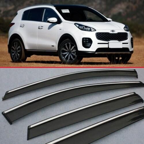 Window Wind Deflector Visor Rain/Sun Guard Vent For KIA Sportage 2016 2017 2018