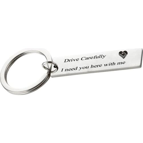 Drive Carefully, I Need You Here With Me Heart Key Chains Trucker Husband. Fathers Day.Husband Gift. Biker. Trucking Hubby Gift