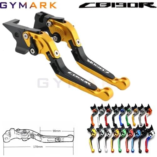 Motorcycle Adjustable Clutch Brake Levers for Honda CB 190R CB190R CB 190 R 2015-2017 2016 with CNC Extendable Logo