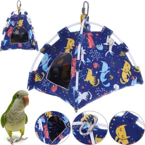 Birds Nest House Small Pet Cag Parrots Cage Mini Animal Canvas Summer Hammock Bed With Mat Easy to Clean Bird Supplies