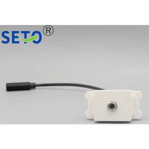 SeTo 128 Type 3.5MM earphone Module With Extended Line Free Welding Connector Keystone For Wall Plate Socket