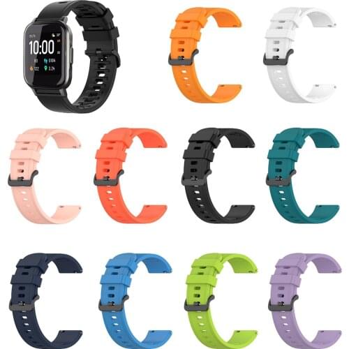 Silicone Wrist Band Strap For Haylou Smart Watch 2 Replacement Lightweight Durable Solid Color Wriststrap