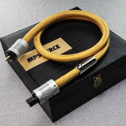 MPSource Poison-AC Hi end 6N OCC 24K Gold Plated Carbon fiber Nanotech Power Cable speaker audio DVD CD amplifier AC Power cable