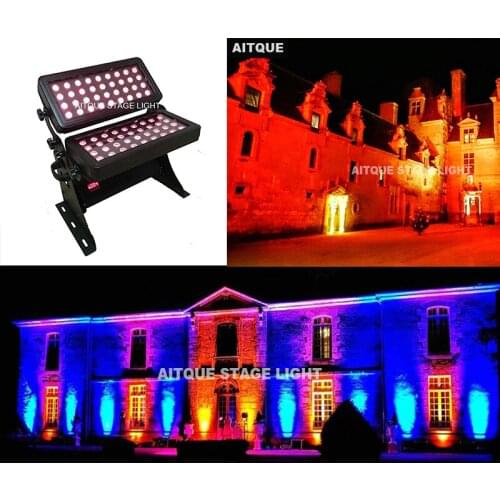 2lot LED Spotlight Stand led wall washer 72x10w rgbw 4in1 city color outdoor lighting iP65