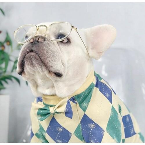 [MPK Dog Sweaters] Rhombus Dog Sweater with Bow Tie, Very Warm, Suitable for Winter