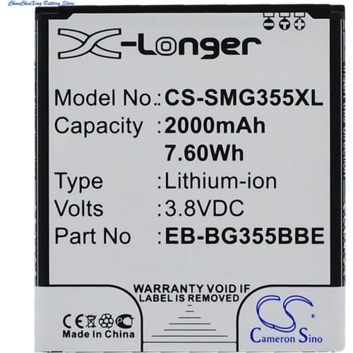 Cameron Sino High Quality 2000mAh Battery EB-BG355BBE for Samsung Galaxy Core 2, Galaxy Core Lite, SM-G355, SM-G355H