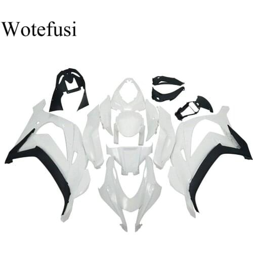 Wotefusi Injection Mold Bodywork Fairing White Unpainted For Ninja ZX 10R 2016 2017[CK1403]