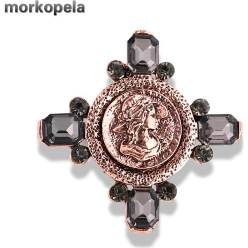 Morkopela Victorian Vintage Cameo Pin Crystal Banquet Brooches Jewelry For Women Cross Beauty Broooch Scarf Clip Accessories