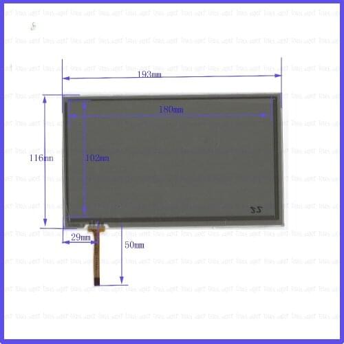 ZhiYuSun POST KDT-6281 8 inch 4-wire resistive touch panel for Car DVD, 193*116 GPS 193mm*116mm this is compatible