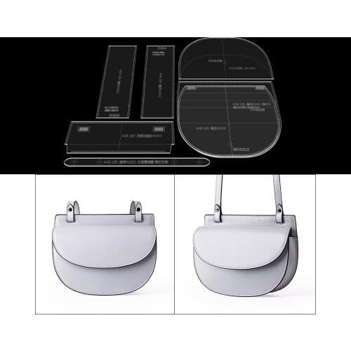 1 Set Leather Handmade Craft Women`s Shoulder Bag Sewing Pattern Acrylic Stencil Template Sewing Accessories
