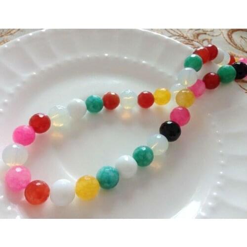 10MM 38Pcs Colorful Sweet Natural Semi-precious Stone Loose Strand Jewelry Beads Accessories