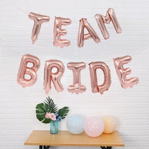 10pcs/set Bride To Be Team Bride Letters Foil Balloon Wedding Bridal Shower Bachelor Party Decoration Supplies Air Balloons Gift