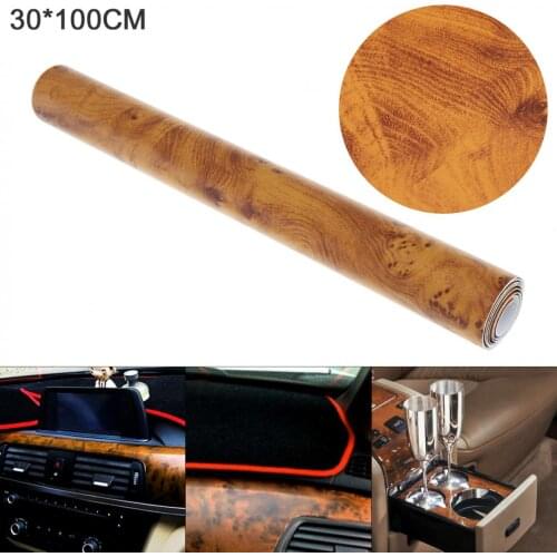 30 x 100cm PVC Matte Wood Pattern Automobile Repacking Sticker Fit for Car / Motorcycle / Electronic Product / Home
