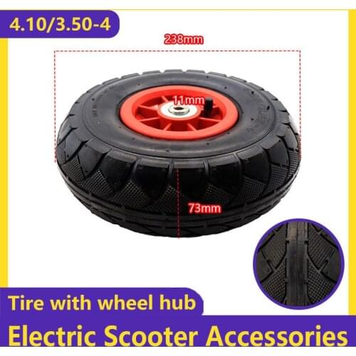 4.10/3.50-4 Pneumatic Tire with Wheel Hub 4.10-4 3.50-4 Explosion-proof Tire for Electric Scooter for 3 Wheel Scooter