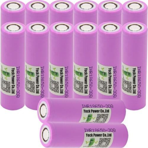 Russian Warehouse Fast delivery INR 18650 Battery 30Q li-ion batteries lithium 3000mah 3.7V 30A high drain 10C rechargeable