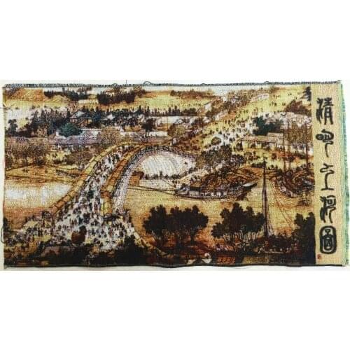 Free shipping fabric picture for DEC Chinese antique design gobelin tapestries by size 20x40cm