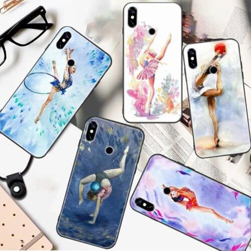Love Gymnastics Oil Painting Phone Case For Redmi 7 8 9 A K20 30 Pro Note 8 9 Pro 9s 10