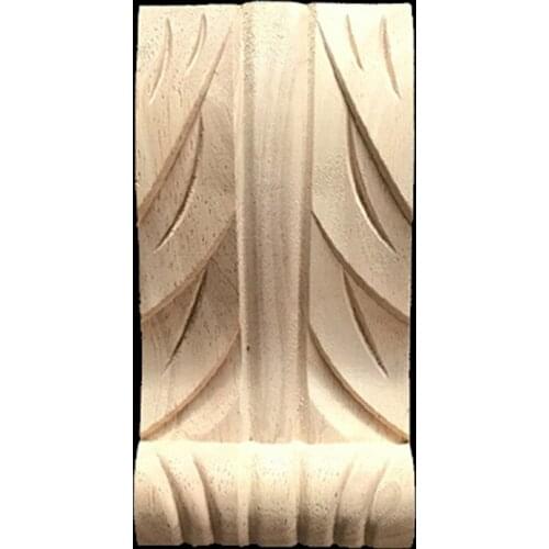 Wood Decal Vintage Home Decoration Accessories Applique Furniture Rubber Wood Oak Carved Corner Onlay Door Decoration Figurines