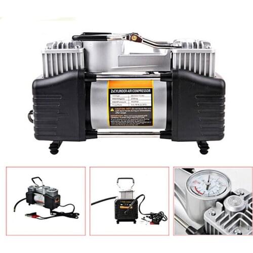 12V 150PSI Portable Heavy Duty Dual Cylinder Air Pump Air Compressor Tire Inflator For Car Truck Air Compressor Tire Inflator