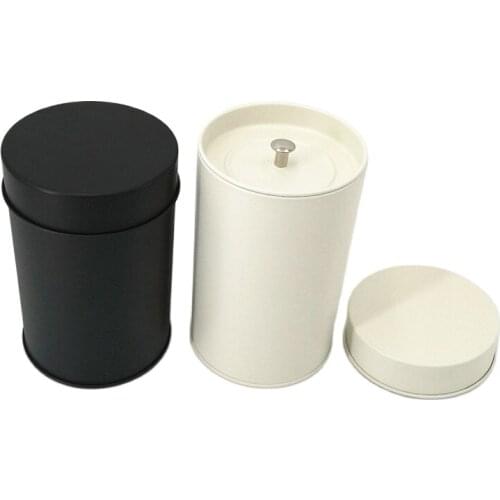 Round tea tin box with inner lid