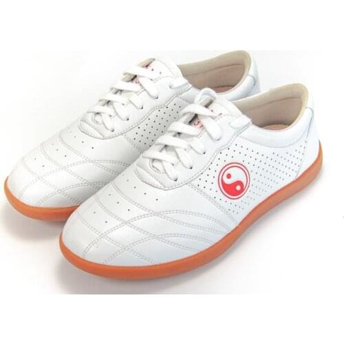 Summer high quality cowhide kids&Adult wushu taiji sneakers kung fu martial arts shoes tai chi shoes white