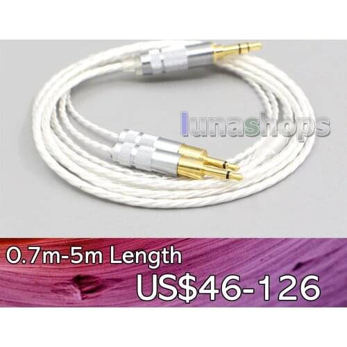 LN006645 3.5mm XLR 4.4mm 2.5mm Hi-Res Silver Plated 7N OCC Earphone Cable For Sennheiser HD700 Headphone