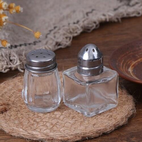 Dollhouse Miniatures 2pcs DIY Dollhouse Miniature 1:12 Accessories glass seasoning bottle Jar Set