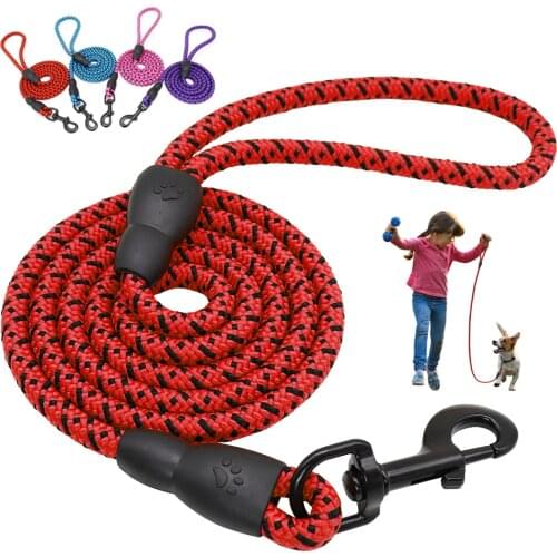 150cm Round Dog Leash Nylon Dogs Walking Lead Rope Pet Long Leashes Belt for Dog Outdoor Walking Training Pet Leads Belt