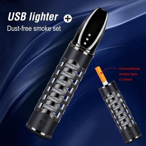 Portable Car Ashtray Ashtray With USB Lighter Cigarette Holder Ash collection Cigarette Filter Anti-dirty Fireproof Mini ashtray