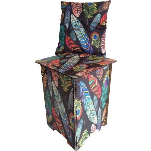 Practical Decor Decorative The Eider Stool Black feather