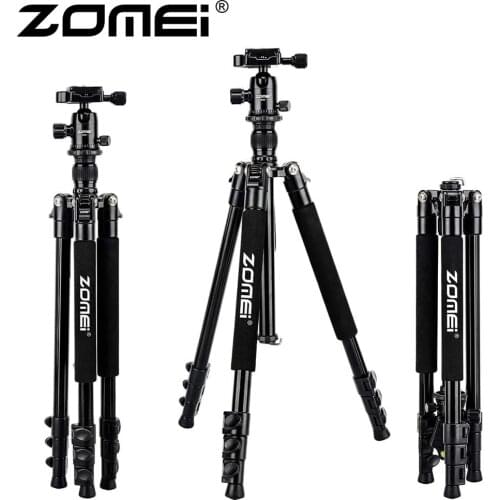 Zomei Q555 Professional Tripod Aluminum Flexible Portable Camera Tripod Stand Tripe with Ball Head for DSLR camera Smartphones