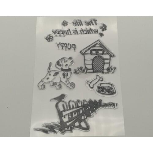 Puppy house Transparent stencil for DIY Scrapbooking/Card Making/Kids Christmas Fun Decoration Supplies