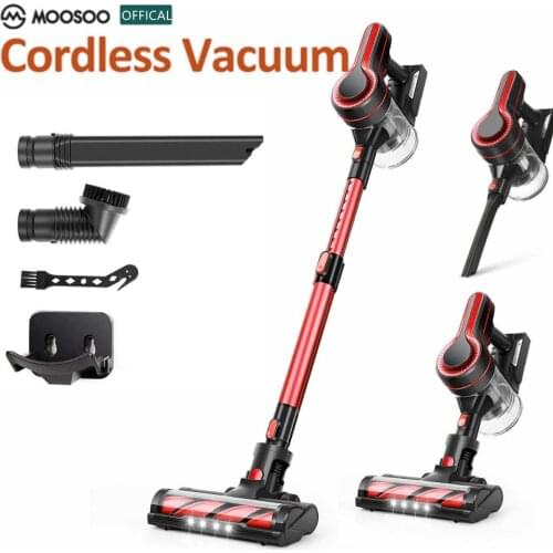 MOOSOO H250 Cordless Vacuum Cleaner 24KPa Powerful Suction 250W Brushless Motor 4in1 Stick Vacuum for Home Hard Floor Carpet Pet