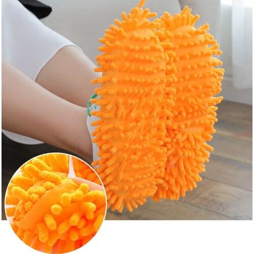 Dust Mop Slipper House Cleaner Lazy Floor Dusting Cleaning Foot Shoe Cover Random Color Floor Cleaning Slipper microfiber