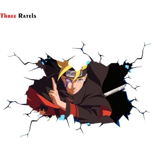 Three Ratels CHY11 Uzumaki cool Anime cartoon 3D Stickers for car notebook decal