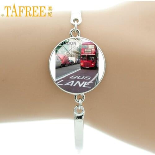 TAFREE British London Double-decker Bus Bracelets maidstone district animados hippie cartoo van bus LANE Photo Jewelry H189