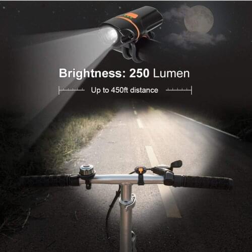 Bicycle Led Front Light Headlight Bike Lamp Waterproof USB Rechargeable