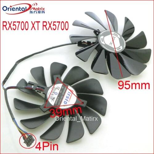Free Shipping FDC10U12S9-C 12V 0.45A 95mm 4Wire 4Pin VGA Fan For XFX RX5700 RX5600 RX550 XT RX5700XT Graphics Card Cooling Fan