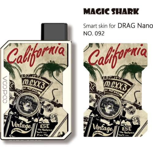 Magic Shark Rose Crystal Print Flower Joker Pod Vape Case Skin Back Film Sticker for Voopoo Drag Nano
