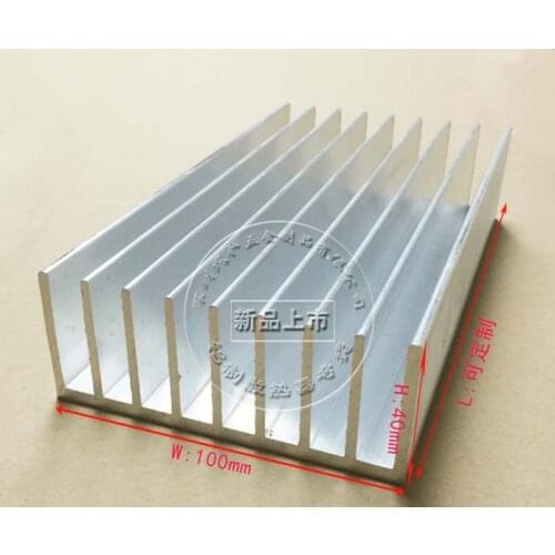 Free Ship Custom High-quality high-power aluminum radiator heater 100*40*200mm Power Amplifier Circuit Board HeatSink profiles