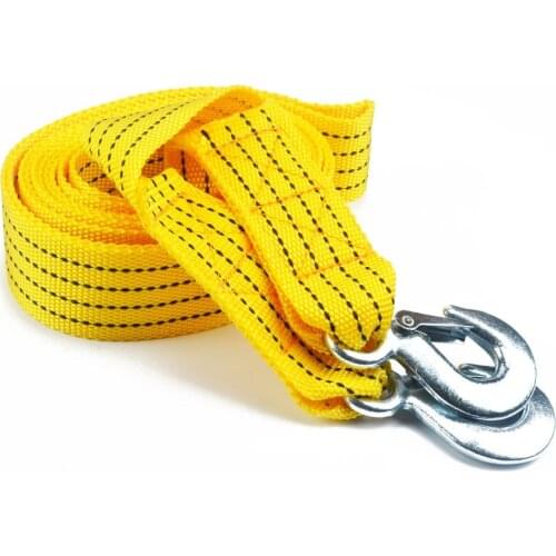 4M Heavy Duty 5 Ton Car Tow Cable Towing Pull Rope Strap Hooks Van Road Recovery Off-Road