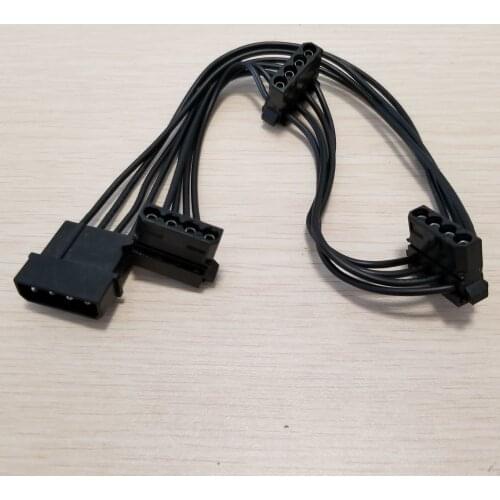4Pin Molex to 3 x IDE Power Supply Cable 18AWG for Computer Host Case Mainboard PC Desktop