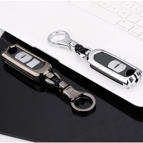 Zinc Alloy Car Smart Key Case Cover Holder For Mazda 6 3 Axela Atenza CX5 CX4 Metal Auto Remote Protect Decoration with Buckle
