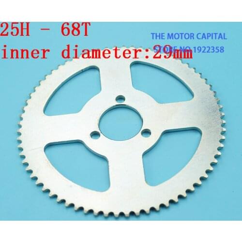 Free shipping 25H 68 T Tooth 29mm Rear Sprocket fits 47cc 49cc 2 Stroke ATV Quad Go Kart